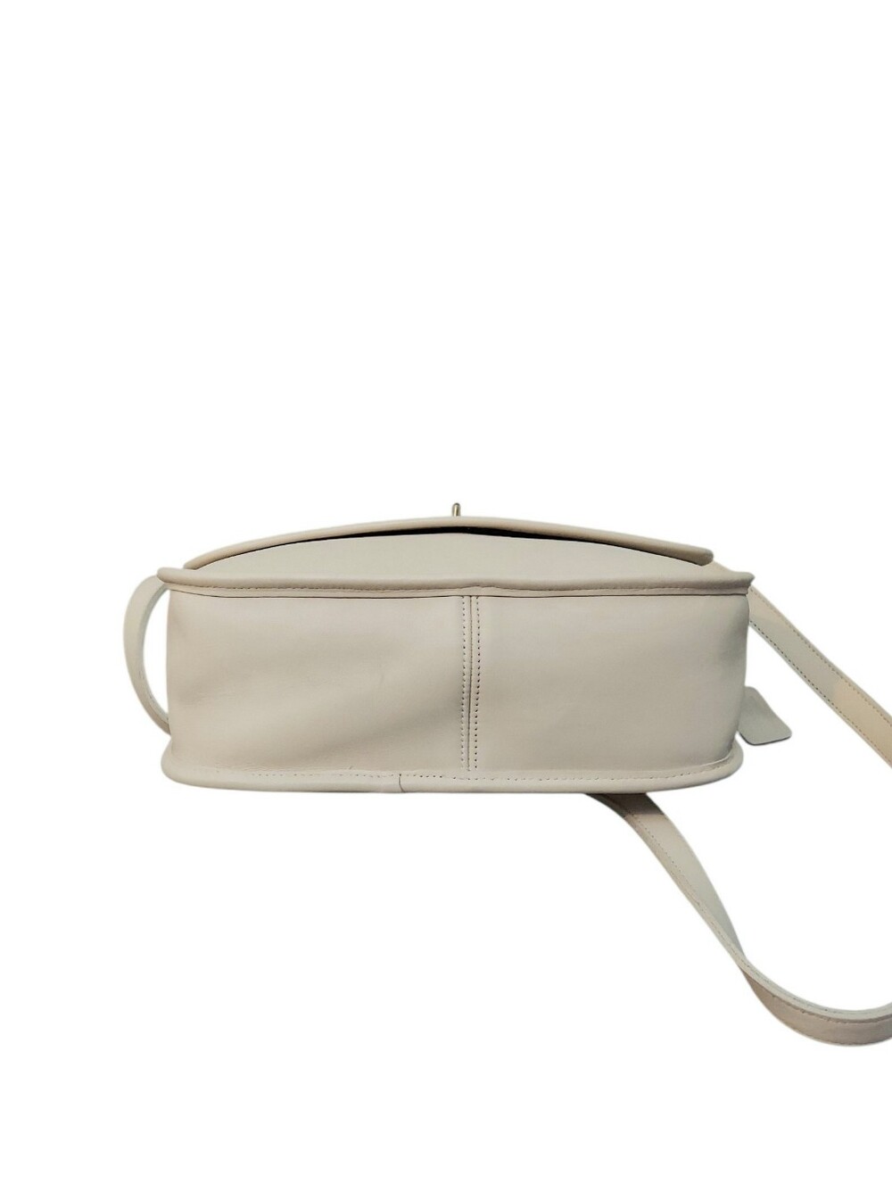 Like New Coach Vintage City Bag W/ Brass Turnlock HW Cream Glove Tanned Leather - Picture 7 of 10
